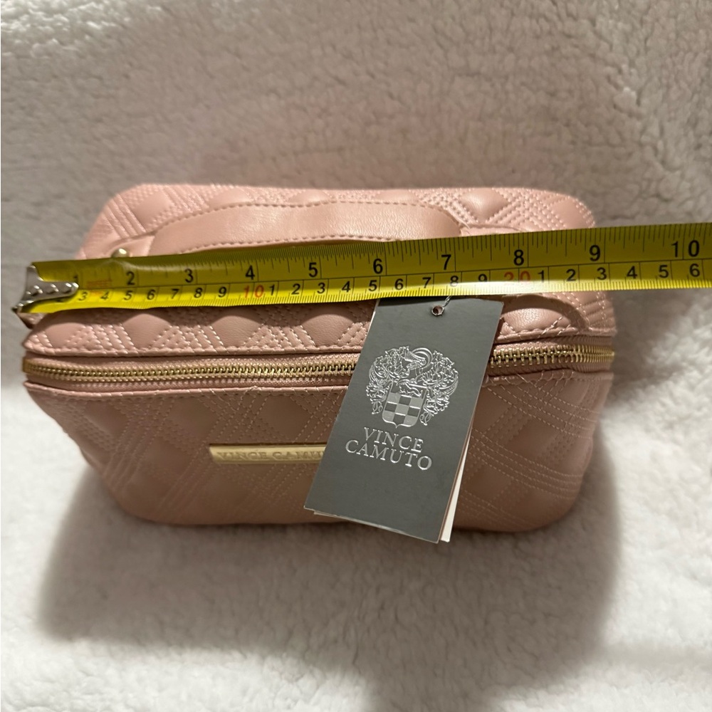 Vince Camuto Blush Pink Quilted Cosmetic Bag NWT - Picture 8 of 10